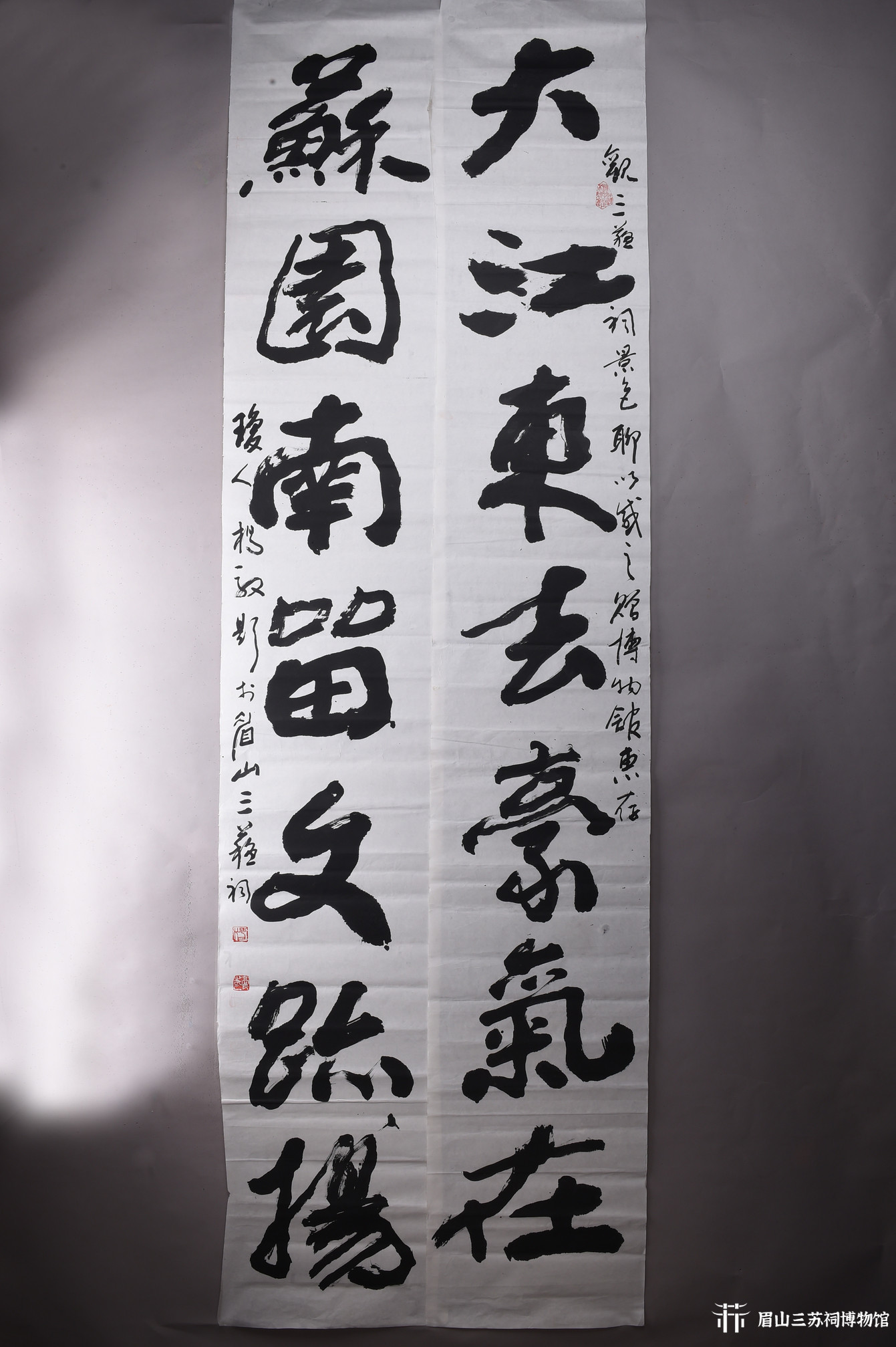 现代杨毅行书对联